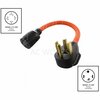 Ac Works 1.5FT NEMA 14-30P 30A 4-Prong Dryer Plug to L14-30R 4-Prong 30A Generator Locking Female S1430L1430-018